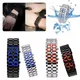 Montre-bracelet de lave numérique entièrement en métal pour homme affichage LED noir rouge bleu