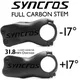 Syncros – tige de vélo vtt en carbone Ultra légère Angle de-6/17 degrés 60/70/80/90/110/110/120mm