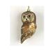 3.5" Bronze Color Northern Owl Glass Hanging Figurine Ornament