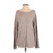 H&M Pullover Sweater: Tan Print Tops - Women's Size Small