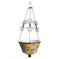 Plow & Hearth Authentic Mexican Talavera Hanging Planter - Yellow