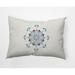 Simply Daisy Blue Colored Snowflake Star Winter Soft Spun Polyester Indoor/Outdoor Throw Pillow 14 x 20
