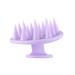 2pcs Clean Care Massager Scalp Brush Anti-Dandruff Hair Bath Brush Silicone Hair Wash PURPLE