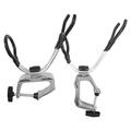 2Pcs Boat Fishing Aluminum Rod Holder Fishing Pole Dock Holder Adjustable -Use Clamp on Rod Holder for Boat