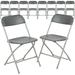 Flash Furniture Hercules Series Grey Plastic Folding Chair Set of 10 with 10 x 10 White Pop Up Canopy Tent