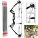 Miumaeov Battleship Compound Bow with12 Arrows for Adults and Teens Hunting Compound Bow Compound Bow Archery Hunting Equipment Draw Distance 24-29.5 inches 310FPS