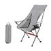 Ultralight High Back Folding High Back for Outdoor Camp Beach Picnic Fishing Gray