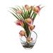 Nearly Natural 15.5 Calla Lily and Grass Artificial Arrangement in Vase