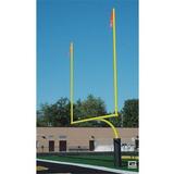 Gared Sports 5.56 in. Outer Diameter Redzone High School Football Goalposts - Plate Mount - Yellow