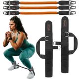 Ueasy Ankle Resistance Bands for Working Out Leg Resistance Bands with Ankle Strap Power Speed Fitness Kickback Training Equipment for Hip Glutes Exercise