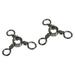 3 Way Swivel 119lb Stainless Steel Cross Line Terminal Tackle Black 20 Pack