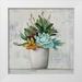 Purinton Julia 12x12 White Modern Wood Framed Museum Art Print Titled - Succulent Still Life I