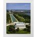 Highsmith Carol 15x18 White Modern Wood Framed Museum Art Print Titled - National Mall Lincoln Memorial and Washington Monument Washington D.C.