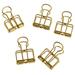 5 Pieces Metal Clips 5Pcs Colorful Hollow Long Tail Clip Paper Photo Clip Stationery - Gold