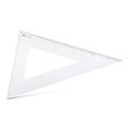 Aristo AR6042 Dreieck 60° (lange Kathete 420mm, Hypotenuse 485mm, abriebfeste Tiefprägung der Teilung, Plexiglas) transparent