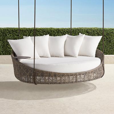 Outdoor Daybed, Coraline Hanging Daybed with Cushions - Standard, Rain Indigo - Outdoor Furniture - Frontgate