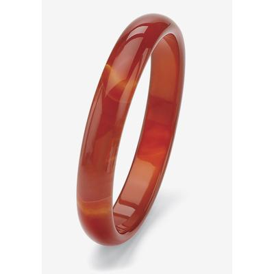 Women's Genuine Red Agate Bangle Bracelet (13Mm), 8.5 Inches Jewelry by PalmBeach Jewelry in Agate