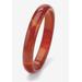 Women's Genuine Red Agate Bangle Bracelet (13Mm), 8.5 Inches Jewelry by PalmBeach Jewelry in Agate