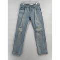 Levi's Jeans | Levi's 501 Y2k Distressed Jeans Men's Size 27x32 (29x28) Blue Light Wash Denim | Color: Blue | Size: 27x32