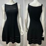 Kate Spade Dresses | Kate Spade New York Black Fit & Flare Stretchy Crochet Knit Lace Xxs Dress | Color: Black | Size: Xxs