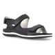 Sandale GEOX "D SANDAL VEGA" Gr. 38, schwarz (schwarz, kombiniert) Damen Schuhe Sandalen