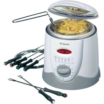 BOMANN Fondue "FFR 1290 CB weiß 1L 900W" Fondues grau (weiß, grau) Fondue