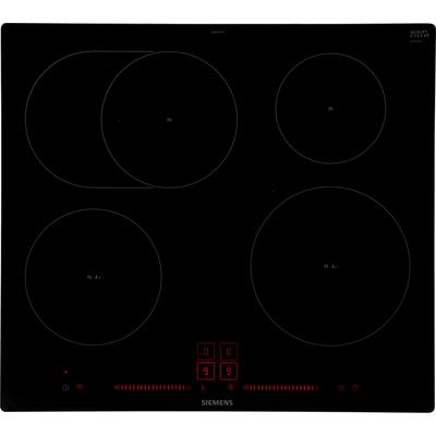 SIEMENS Induktions-Kochfeld "EH601LFC1E", schwarz, B:60cm H:5,6cm T:51,2cm, Kochfelder