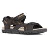 Sandale GEOX "UOMO SANDAL STRADA", Herren, Gr. 46, braun (braun, sand), Lederimitat, sportlich, Schuhe, Sommerschuh, Klettschuh, Outdoorsandale, im Trekking-Look