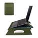 11 13 15 Colorful Pouch Shockproof Notebook Computer PU Leather Laptop Bag Stand Case Ultrabook Sleeve DARK GREEN 15-15.6 INCH