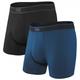 Saxx - Daytripper Boxer Brief Fly 2-Pack - Kunstfaserunterwäsche Gr XL blau/schwarz