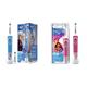 Oral-B Kids Frozen Elektrische Zahnbürste, blau & Kids Princess Elektrische Zahnbürste/Electric Toothbrush für Kinder ab 3 Jahren, 2 Putzmodi für Zahnpflege, extra weiche Borsten, 4 Sticker, rosa