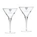 Hobart & William Smith Colleges Logo 10oz. 2-Piece Luigi Bormioli Titanium Martini Glass Set