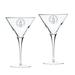 Arkansas Tech 10oz. 2-Piece Luigi Bormioli Titanium Martini Glass Set