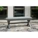 Signature Design by Ashley Park Aluminum Picnic Outdoor Bench Metal in Gray | 17.13 H x 53.94 W x 16.93 D in | Wayfair P518-600