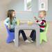 Simplay3 Play Around Table & Chairs Plastic in Gray | 23 H x 23 W in | Wayfair 216080-01