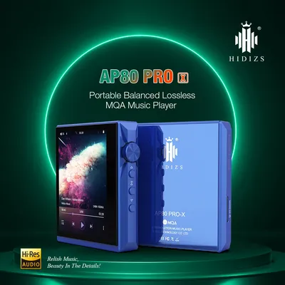 Hidizs-Lecteur MP3 portable AP80 PRO X sans perte musique MQA Bluetooth FLAC AC radiateur USB