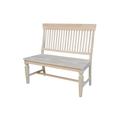 Rosalind Wheeler Skyla Solid Wood Bench Wood in Gray | 39.37 H x 42.1 W x 22.64 D in | Wayfair 847DD3BD20EC44E787B81CAD9D478E33