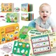 Livre d'Activités Montessori pour Enfant de 2 3 et 4 Ans Stickers Sensoriels Planches de