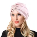 Bonnet InjTurban Double Couche pour Femme Musulmane Hijab Nik Torsadé Croisé Bonnet Enveloppant