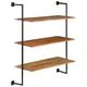 Latitude Run® 44.4" H x 37" W Solid Wood Step Bookcase Wood in Black/Brown/Red | 51 W x 120 D in | Wayfair A11CB07D73D04C808A0230C134134156