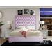 Rosdorf Park Harley-Rose Platform Bed Upholstered/Microfiber/Microsuede in Pink | 70.75 H x 78.5 W x 78.5 D in | Wayfair