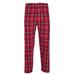 Boxercraft BM6624 Men's Harley Flannel Pant with Pockets in Red/White Plaid size 2XS | Cotton