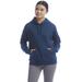 Champion S760 Women's PowerBlend Relaxed Hooded Sweatshirt in Late Night Blue size Medium | Cotton/Polyester Blend