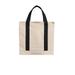 Port Authority BG429 Cotton Canvas Two-Tone Tote Bag in Natural/Deep Black size OSFA