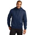 Port Authority F814 Smooth Fleece Hooded Jacket in River Blue Navy size XL | Polyester