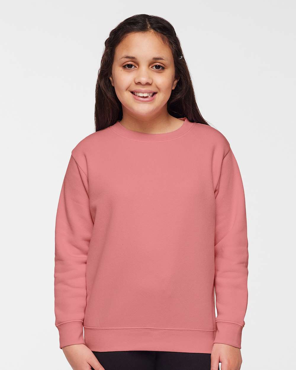 LAT L2225 Youth Fleece Sweatshirt in Mauvelous size Small | Cotton/Polyester Blend 2225LA, 2225