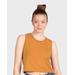 Next Level 5083 Women's Festival Cropped Tank Top in Gold size 2XL | Cotton/Polyester Blend