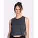 Next Level 5083 Women's Festival Cropped Tank Top in Charcoal size XL | Cotton/Polyester Blend
