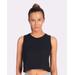 Next Level 5083 Women's Festival Cropped Tank Top in Black size XL | Cotton/Polyester Blend