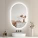 Ivy Bronx Frameless Backlit Led Oval Wall-Mounted Bathroom Vanity Mirror w/ Anti-Fog & Dimmable Metal | 32 H x 20 W x 1.18 D in | Wayfair